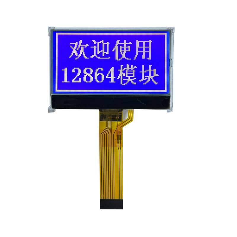 128x64 COG 圖形顯示屏 STN 藍色負性 LCD 顯示模式