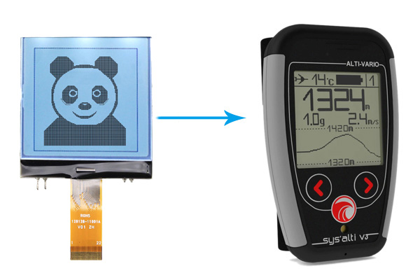 圖形LCD屏幕的應用128x128帕拉紙飛行器中顯示屏幕