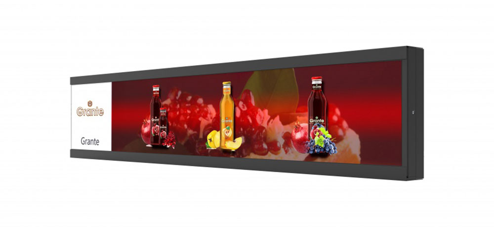 Customized 48 inch Stretched Bar Display for Subway LCD Display